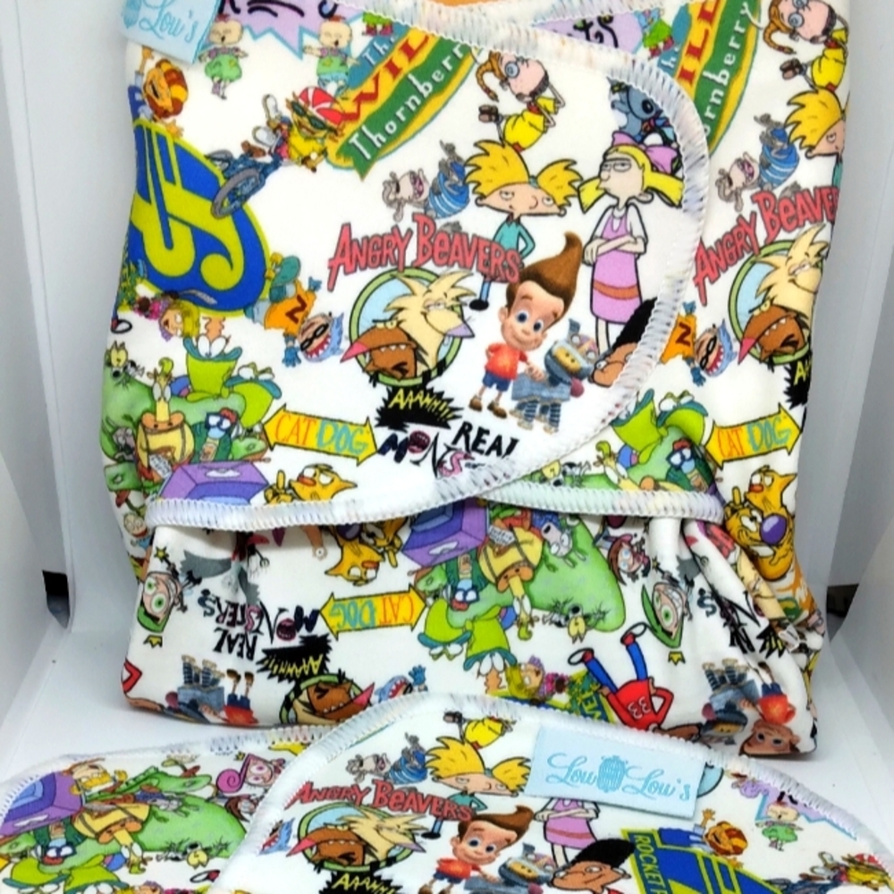 Cartoon cloth diaper preflat